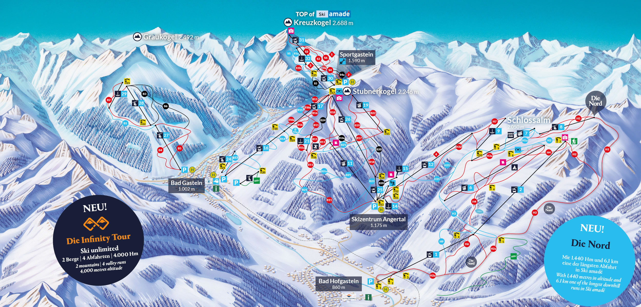 Skipanorama Gasteinertal © Gasteiner Bergbahnen AG